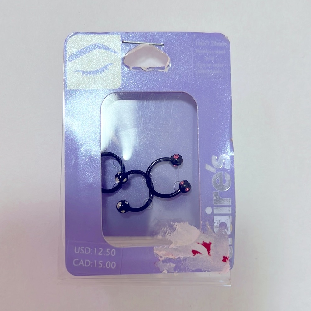 New stainless steel eyebrow jewelry.